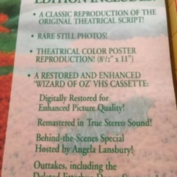 Wizard of Oz Deluxe VHS Edition (NWOT) - Picture 12 of 12